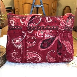 Vera Bradley quilted paisley tote handbag
